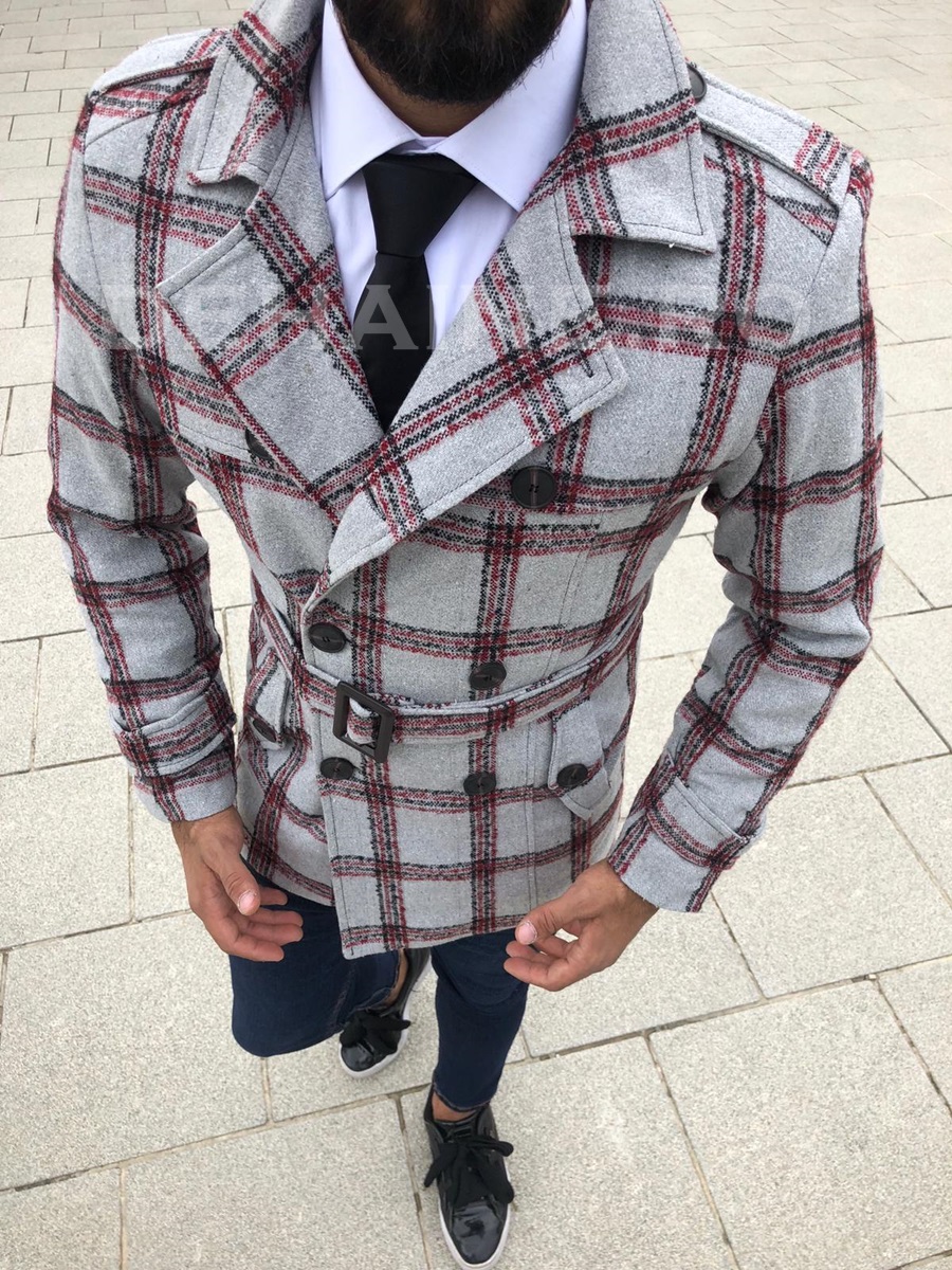 Palton barbati primavara slim fit a7019 /2