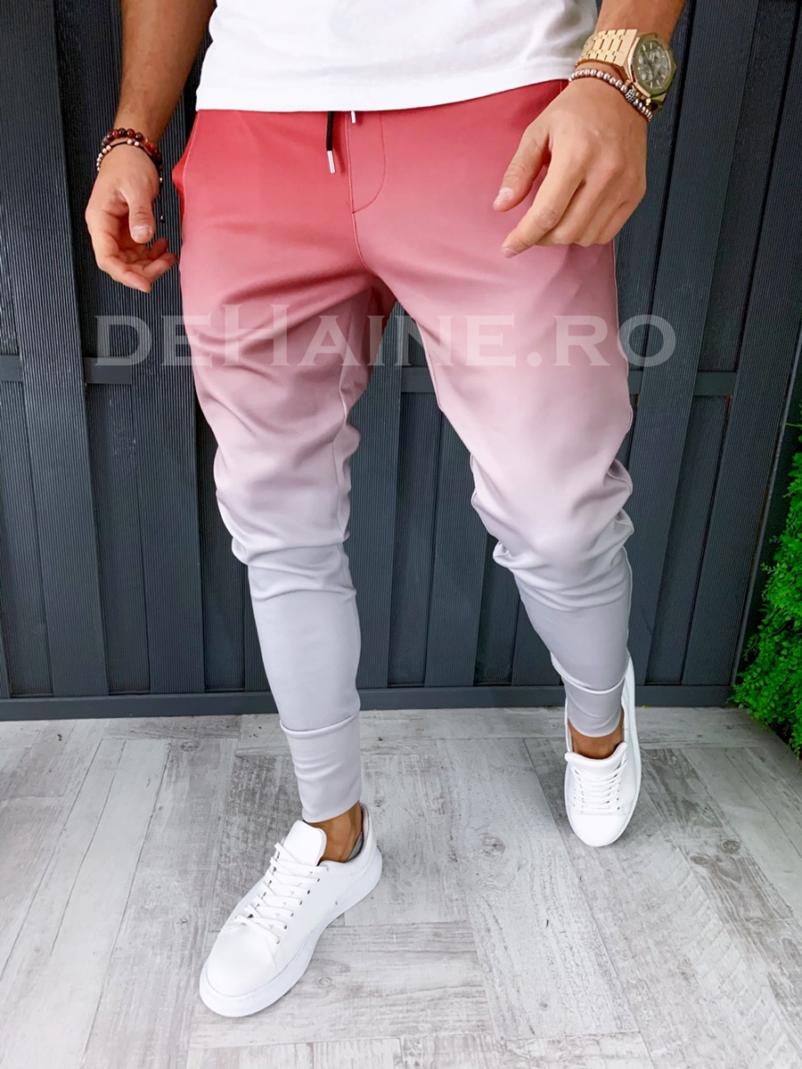 Pantaloni de trening conici degrade A6931 J4-4