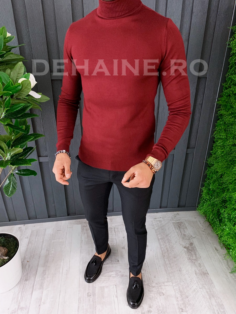 Helanca barbati grena slim fit zr a6739 j1-2