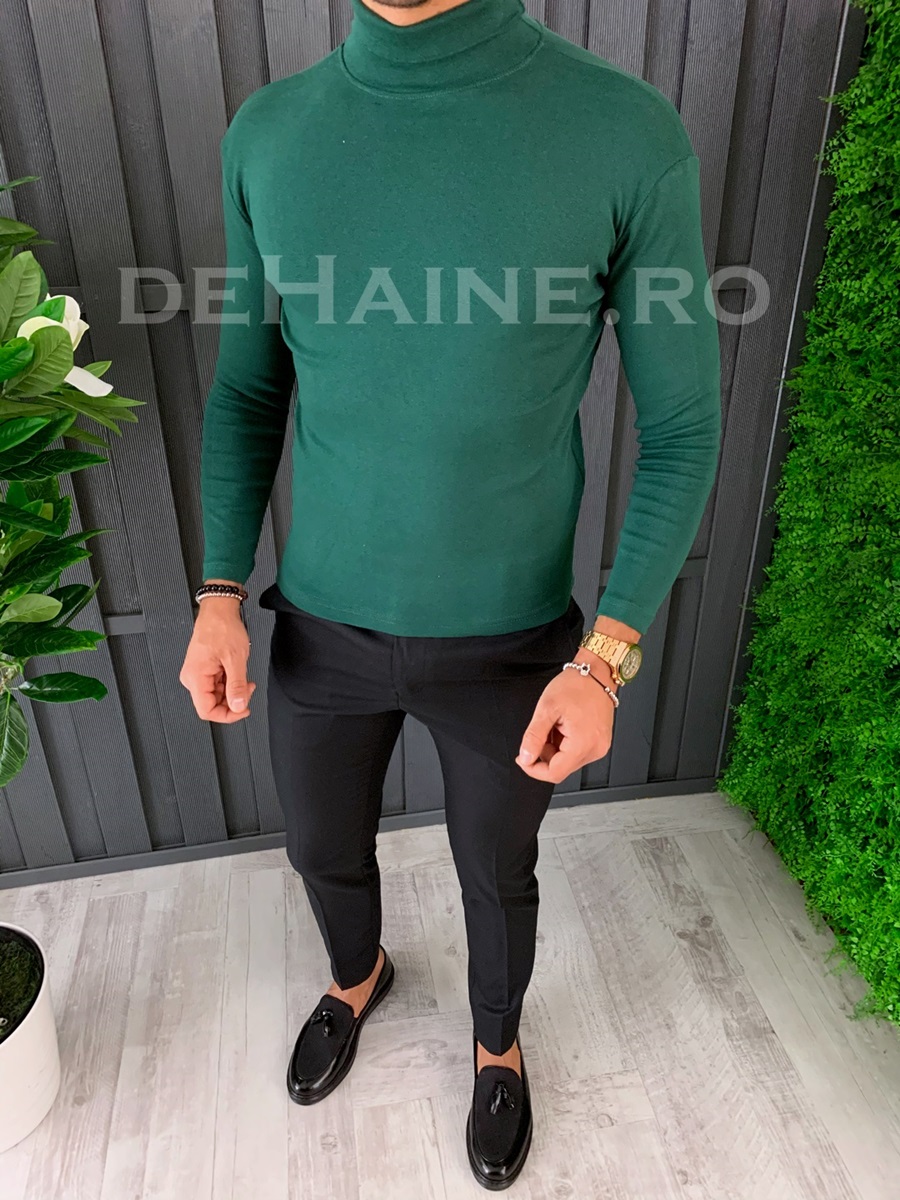 Helanca barbati verde slim fit zr a6612