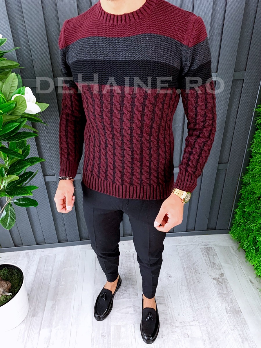 Pulover barbati gros slim fit zr a6567 j3-4