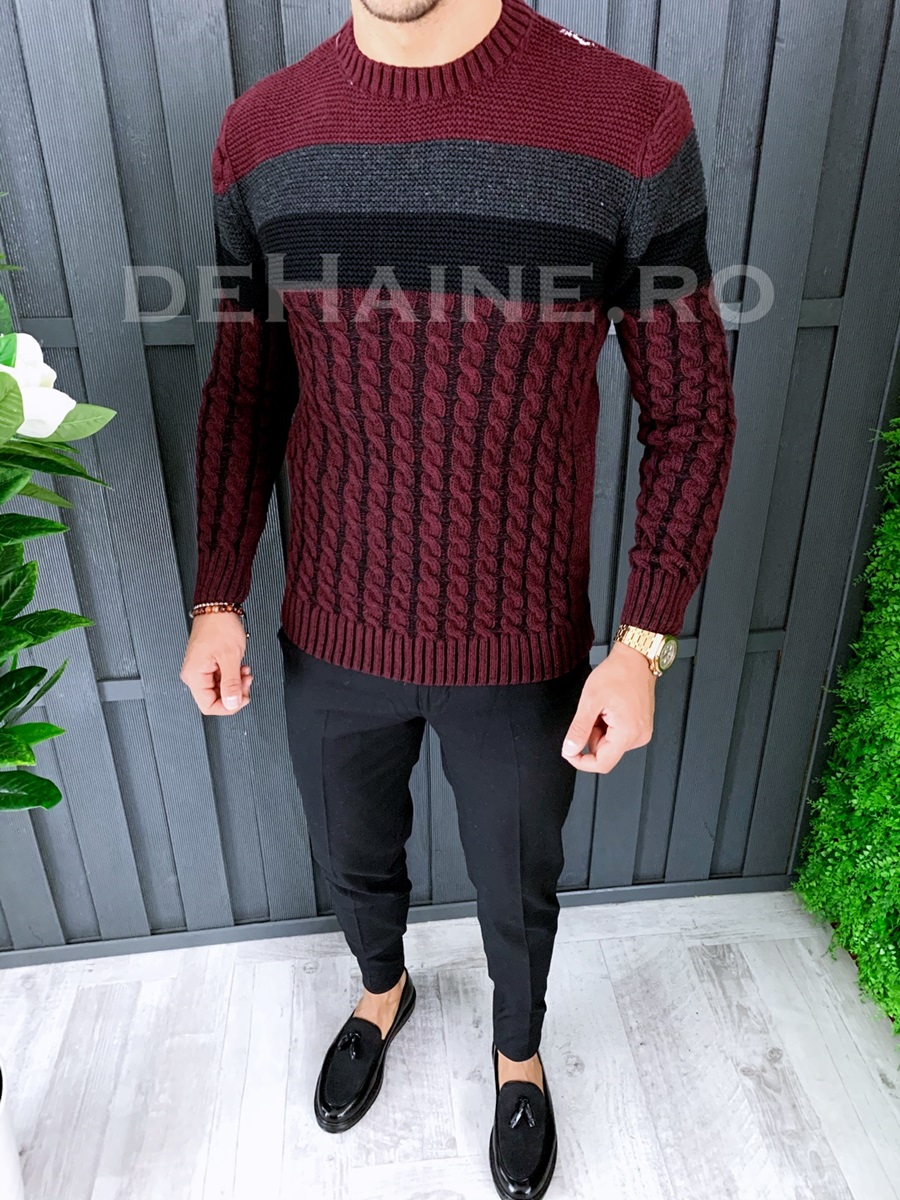 Pulover barbati gros slim fit zr a6579 94-1