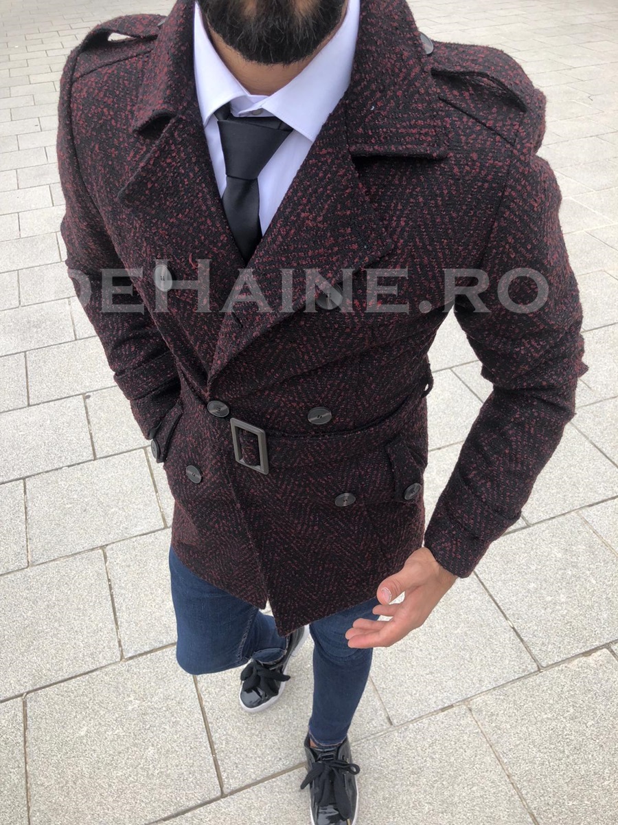 Palton barbati toamna slim fit a6512 s21