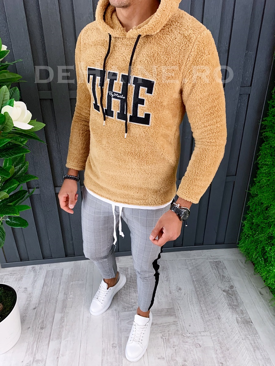 Hanorac barbati maro slim fit zr a6419 o1-4