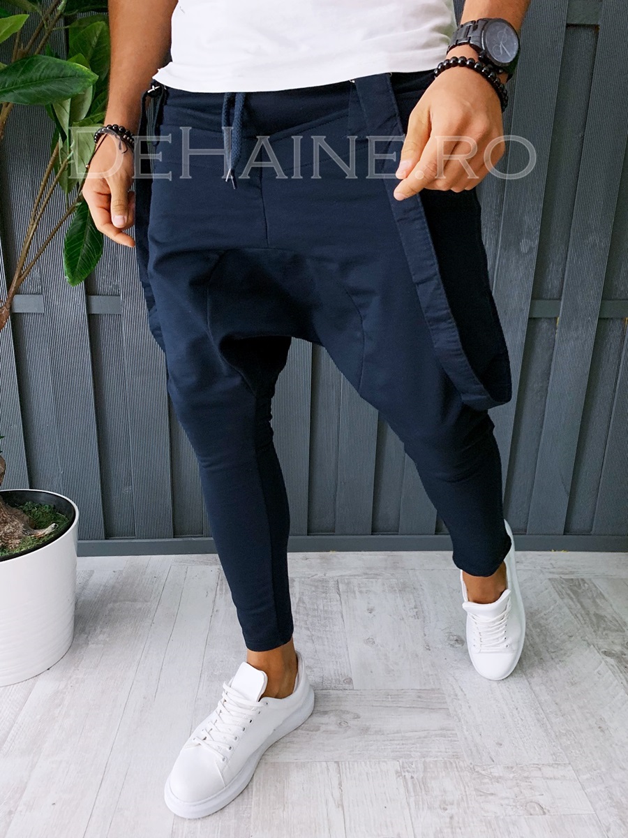 Pantaloni de trening conici bleumarin A6340 J4-2