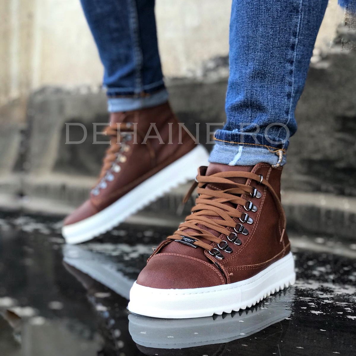 Ghete barbati casual maro zr a6293