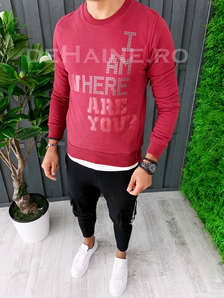 Bluza barbati slim fit grena zr a6260 d10-3