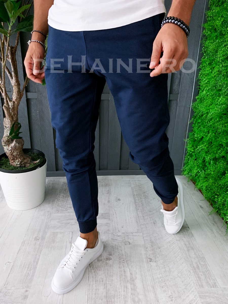 Pantaloni de trening conici dark blue A6174 J2-4