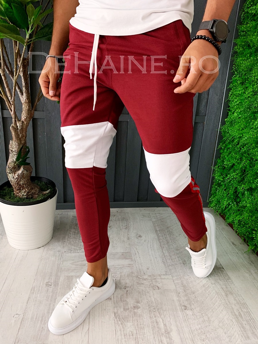 Pantaloni de trening conici negri A5968 I2-4