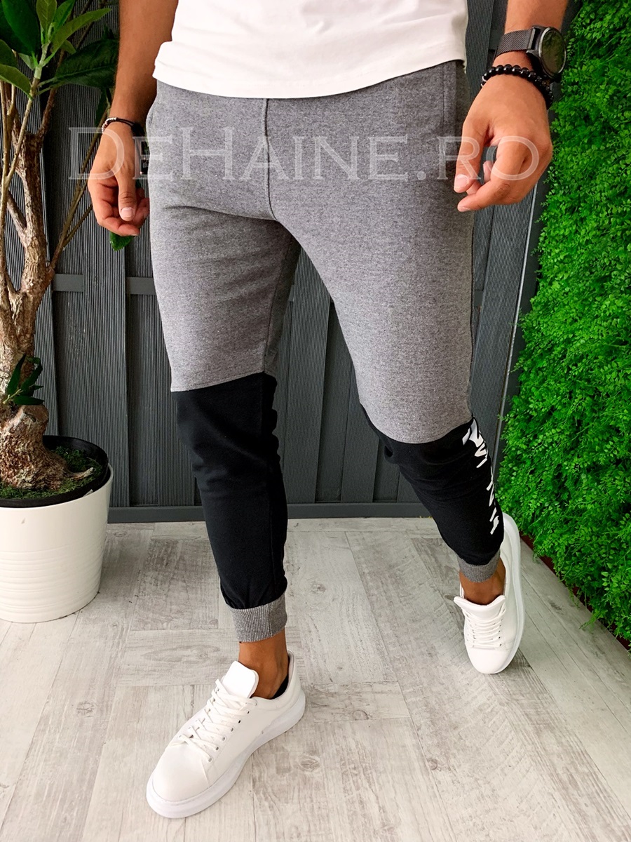 Pantaloni de trening conici gri A5940 92-2