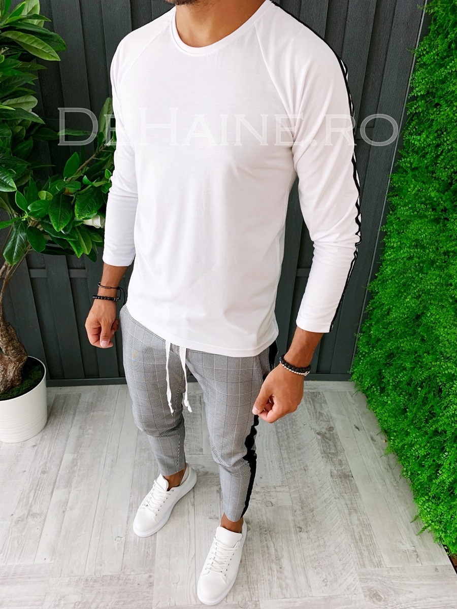 Bluza barbati slim fit alba zr a5905 90-3 *