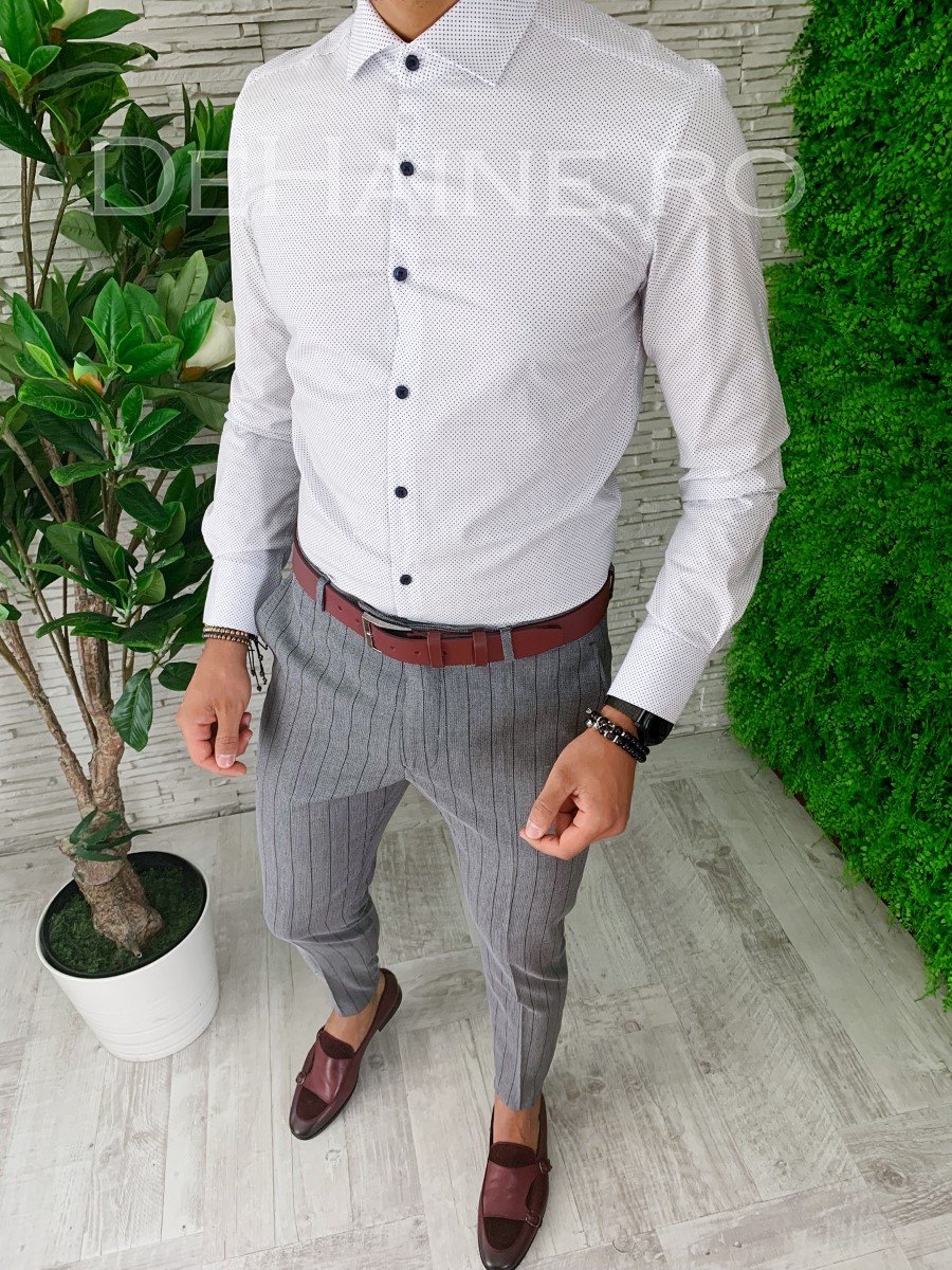 Camasa barbati eleganta cu imprimeu zr a5596