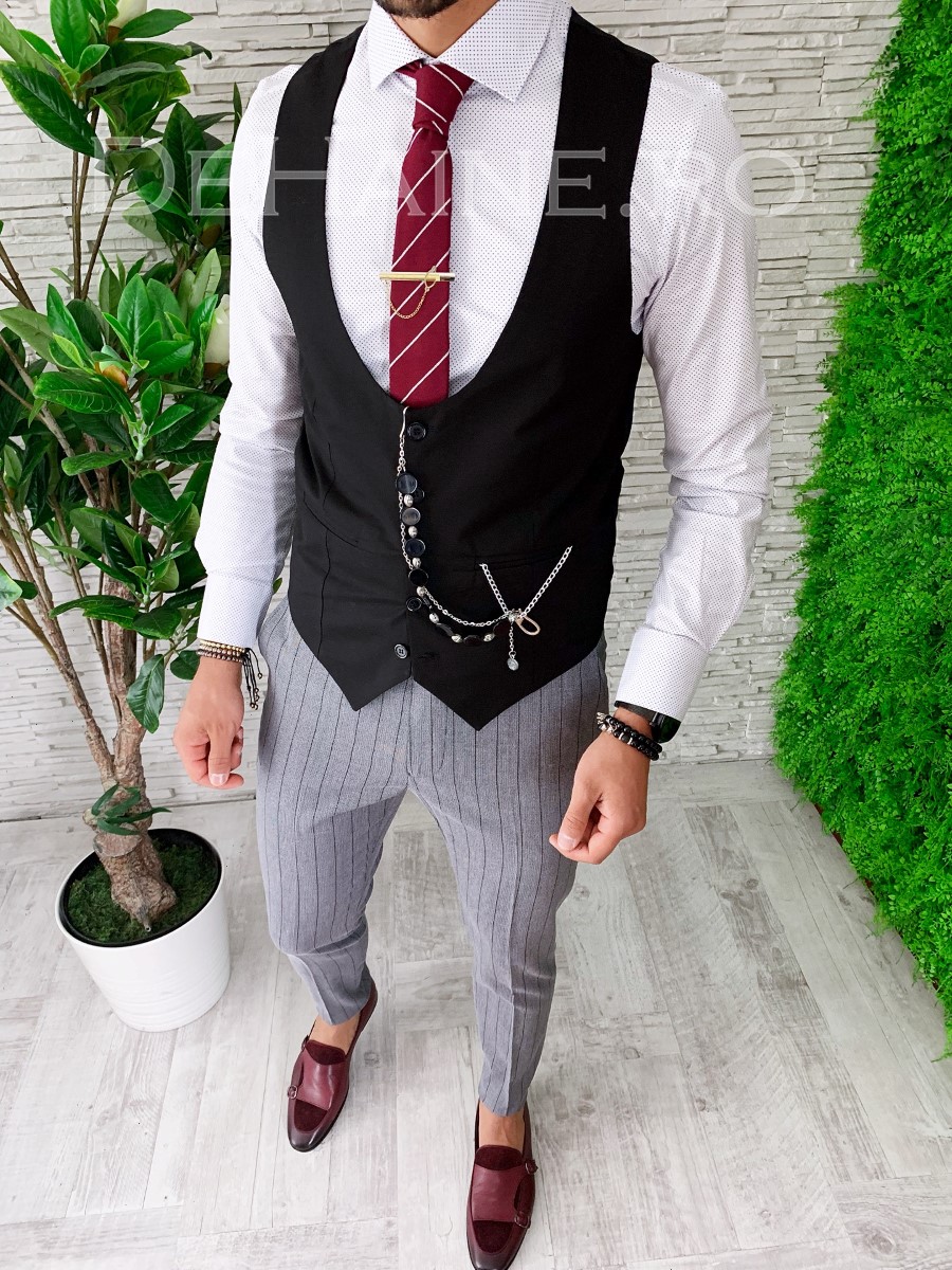 Compleu barbati vesta + pantaloni + camasa zr a5605