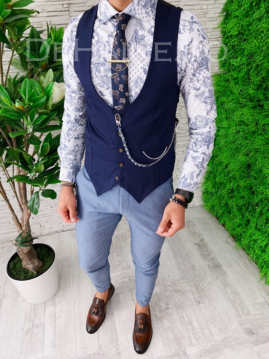 Compleu barbati vesta + pantaloni + camasa zr a5606