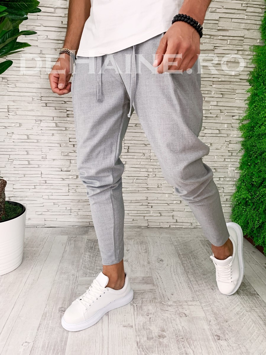 Pantaloni barbati gri smart casual zr a5439 b