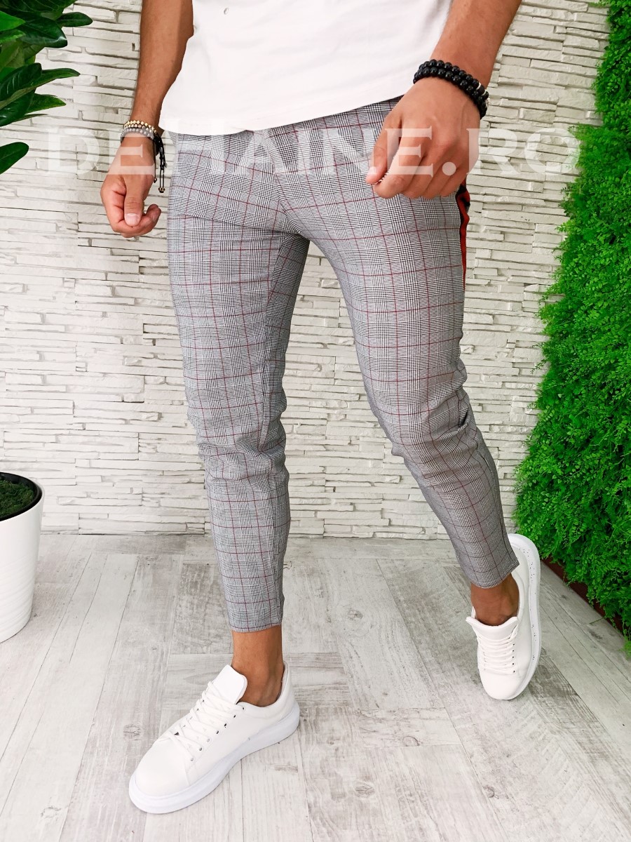 Pantaloni barbati gri smart casual zr a5449 v1-1