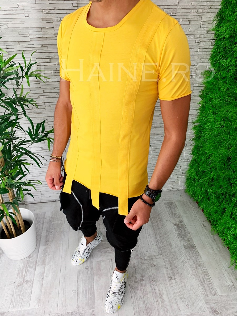 Tricou barbati slim fit asimetric zr a5255 p15-4