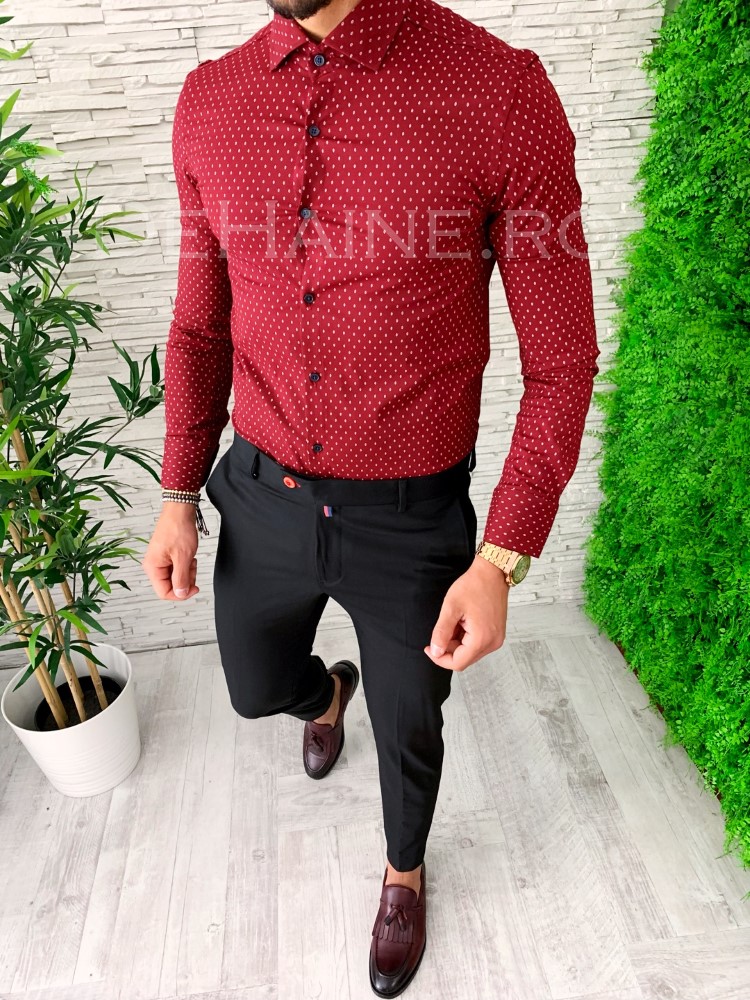 Camasa barbati eleganta cu imprimeu zr a5087