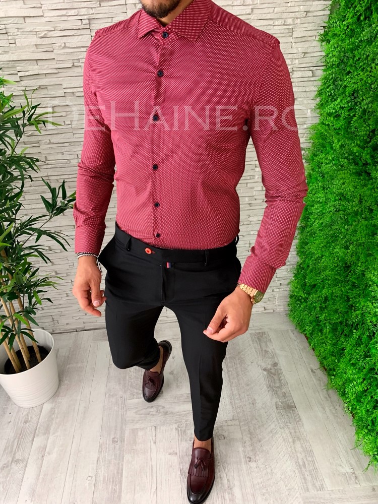 Camasa barbati eleganta cu imprimeu zr a5093