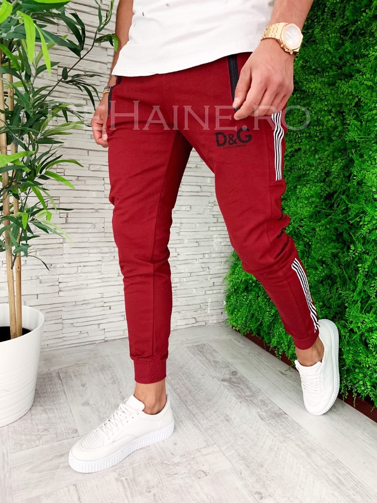 Pantaloni de trening conici grena A5041 J4-3