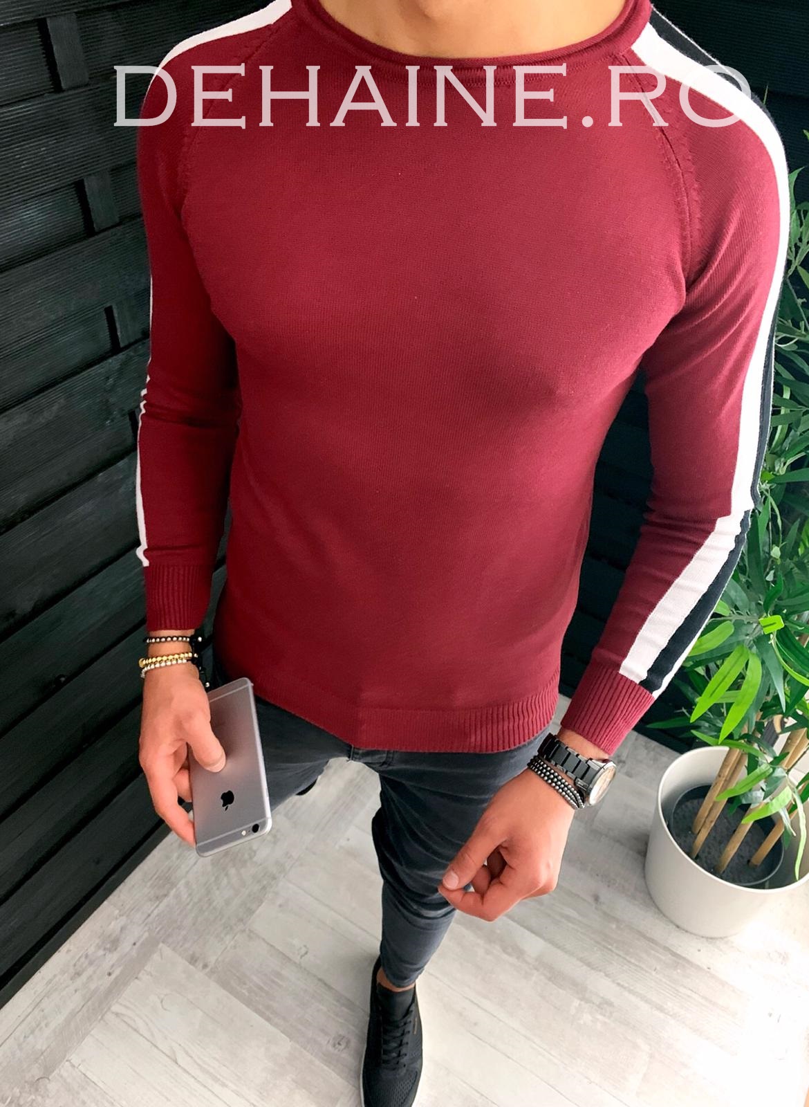 Bluza barbati slim fit grena zr 3650 o2-1