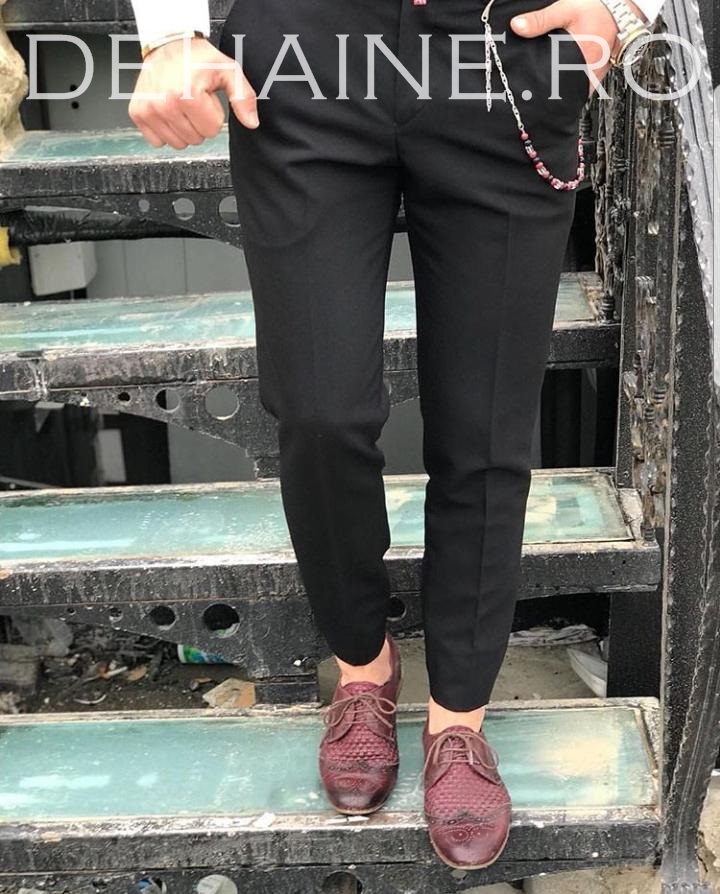 Pantaloni barbati eleganti negri ZR A3624