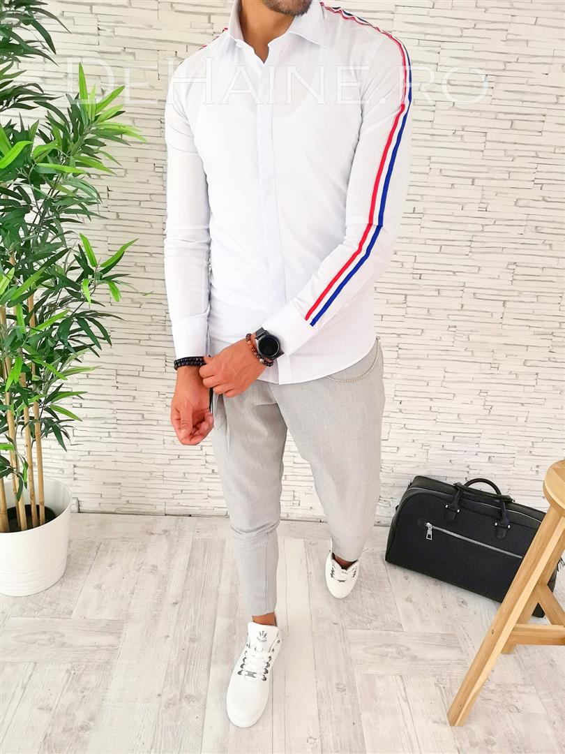 Camasa barbati alba slim fit zr a2545 v