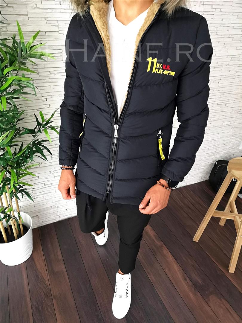 Geaca barbati groasa de iarna neagra zr a2677 26-1