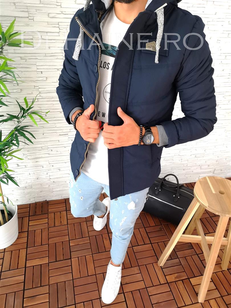 Geaca barbati groasa bleumarin zr a2442 z9