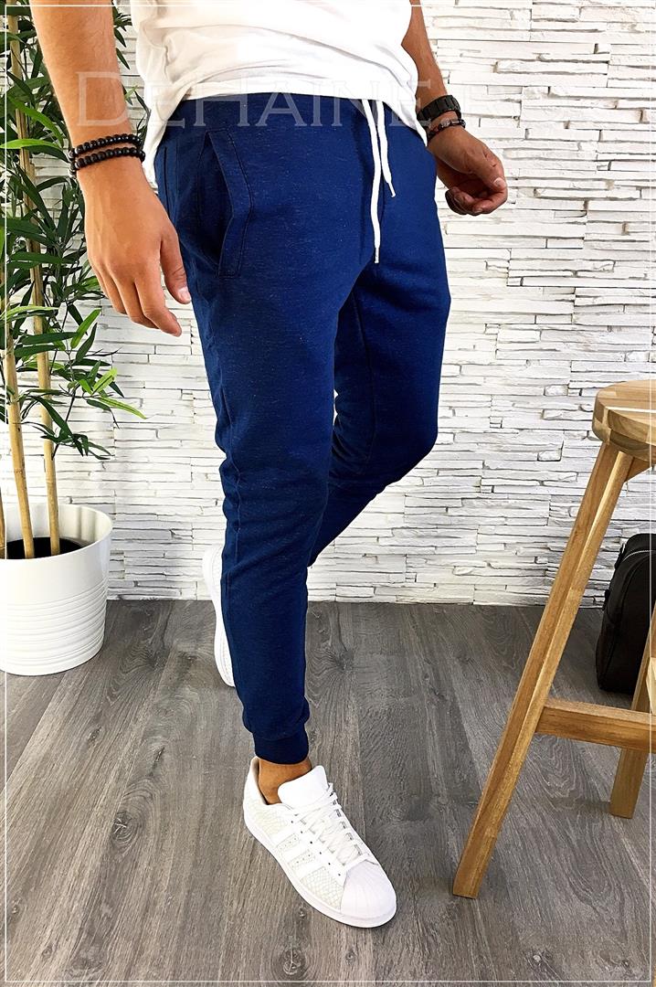 Pantaloni de trening albastri conici A2385 V