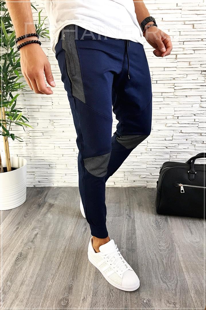 Pantaloni de trening bleumarin conici A2345 (80-5)