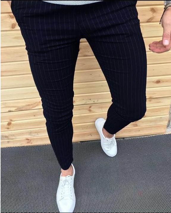 Pantaloni barbati eleganti bleumarin ZR A1511 B-1