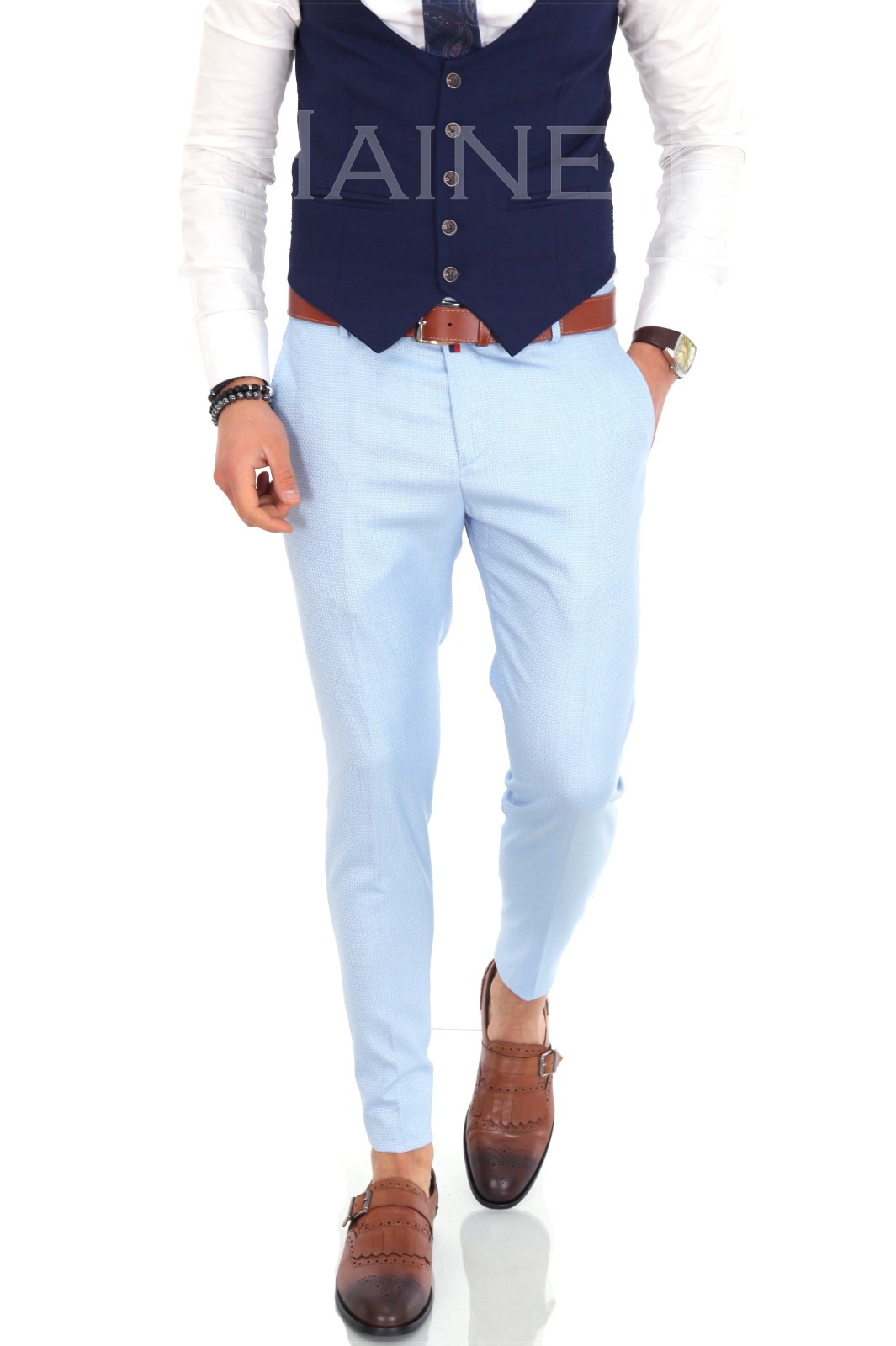 Pantaloni barbati eleganti ZR 9880 B-4