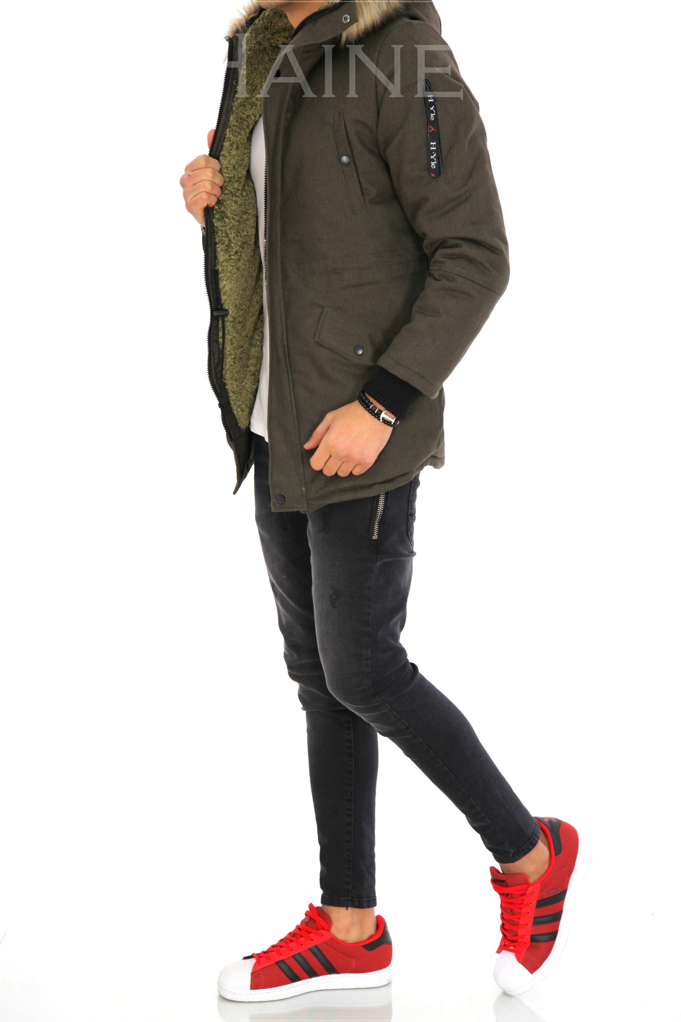 Geaca barbati groasa kaki imblanita zr 9643 m6-3