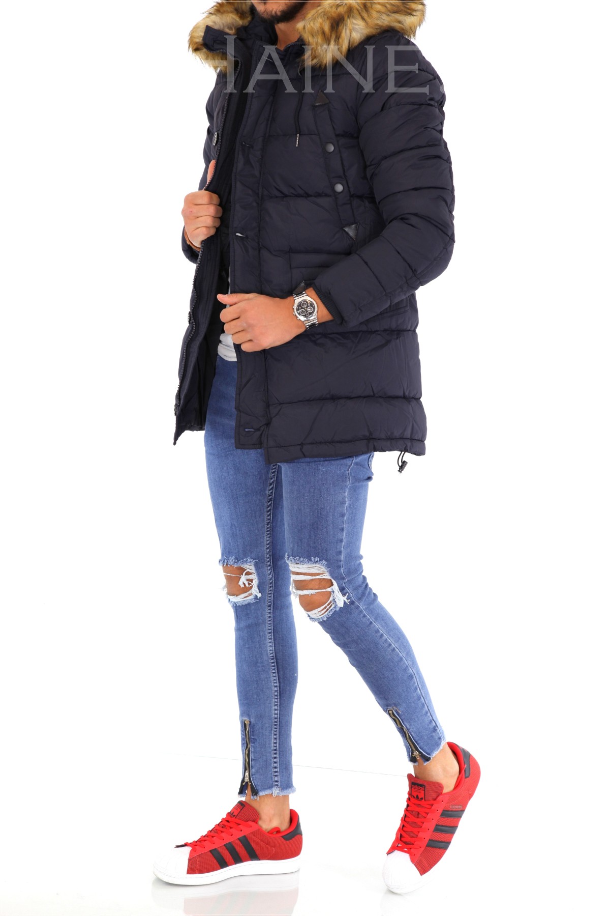 Geaca barbati groasa bleumarin zr 9352 k3-2
