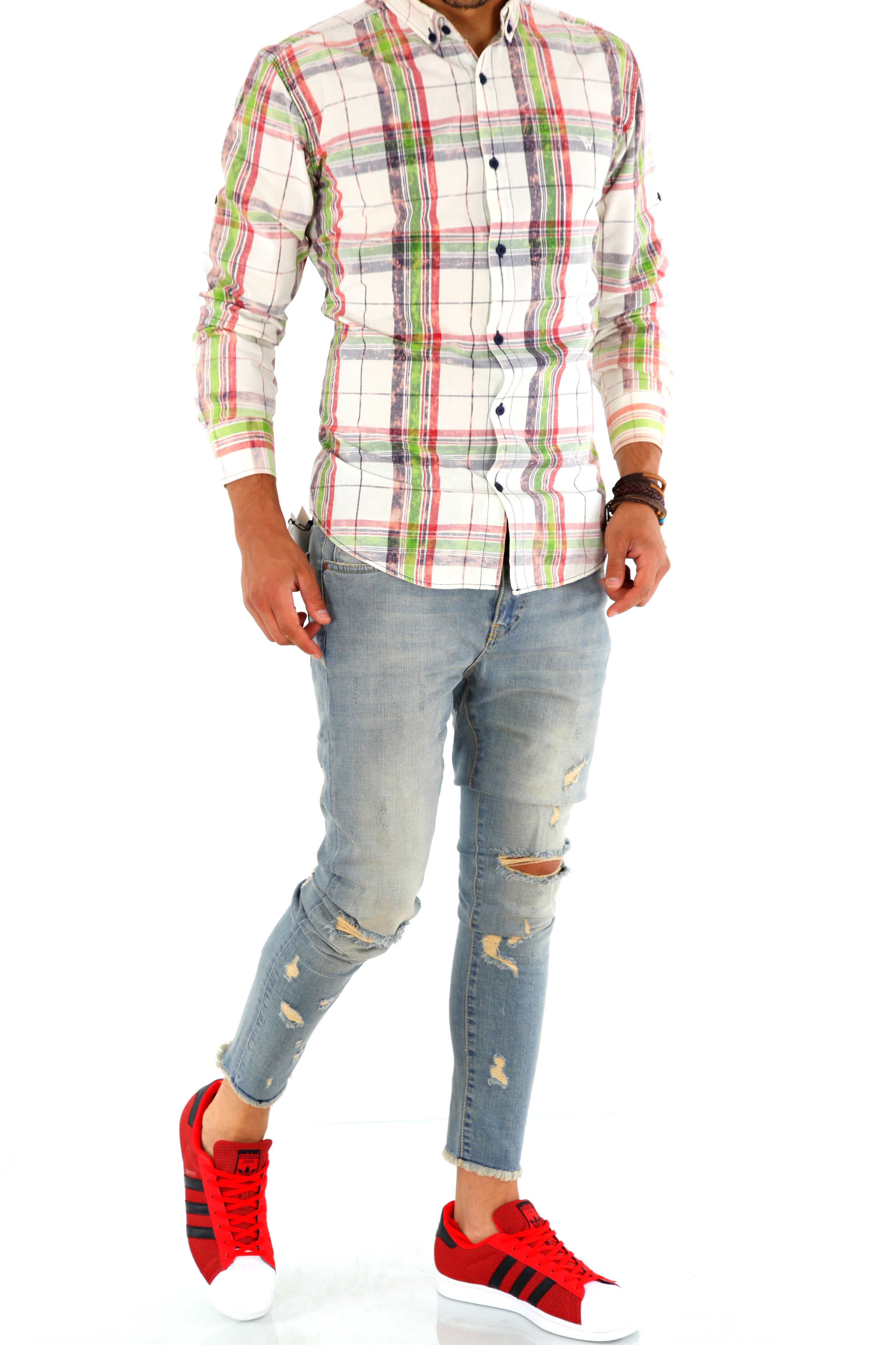 Camasa barbati in carouri slim fit 8731 o3-6